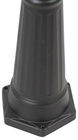 Lanterna da esterno intelligente nera 3 luci incl. Wifi ST64 - New Orleans