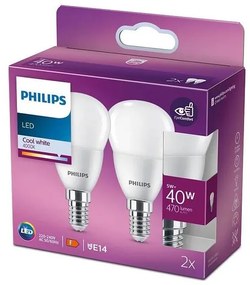 SET 2x Lampadina LED Philips P45 E14/5W/230V 4000K