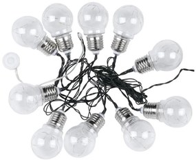 Catena LED solare 10xLED/1W/1,2V 1xAA 2 m IP44 3000K 300 mAh
