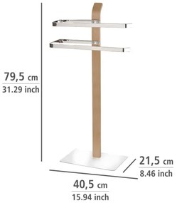 WENKO 20396100 - Porta asciugamani SAMONA 40,5x79,5 cm cromo lucido/marrone