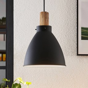 Lampada a sospensione Lindby Trebale, a 1 luce, E27, ferro, legno