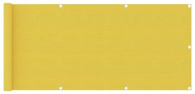Paravento Da Balcone Giallo 75x300 Cm İn Hdpe /