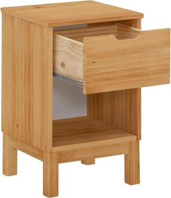 Comodino colore naturale in legno di pino Post - Støraa