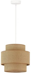 Brilagi - Lampadario a sospensione con filo SPACE YUTE 1xE27/15W/230V diametro 25 cm beige/bianco