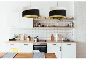 Lampadario a sospensione con filo SWING 1xE27/60W/230V nero/bianco/oro