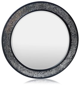 blumfeldt Cheyne specchio da parete, cornice di legno, rotondo, Ø 60 cm, design a mosaico
