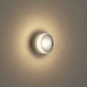 Lampada da parete di design beige con vetro opale IP44 - Michele