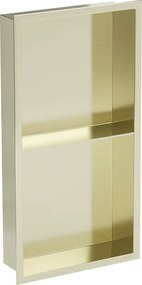 Mexen X-Wall-R mensola da incasso con flangia e mensola 60 x 30 cm, oro spazzolato - 1950603010S