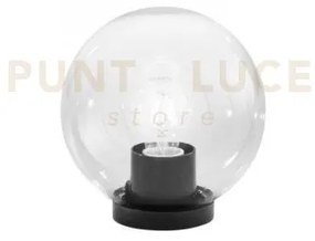 Lumetto polly sfera trasparente montatura nera 1 luce attacco e27 i...
