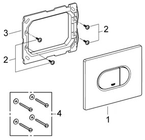 GROHE 38858SH0 - Pulsante di scarico ARENA COSMOPOLITAN 156 × 197 mm bianco