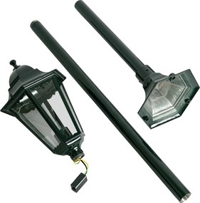 Lampada da esterno classica da terra verde scuro 170 cm IP44 - New Orleans