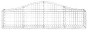 Cesti Gabbioni ad Arco 8 pz 200x30x40/60 cm Ferro Zincato