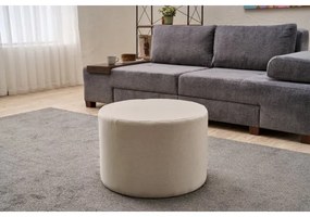 Pouf RABO, diametro 58 cm, crema