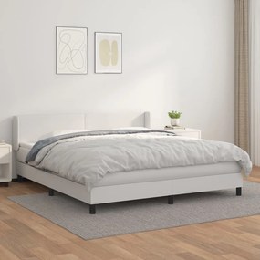 Giroletto A Molle Con Materasso Bianco 160x200 Cm İn Similpelle /