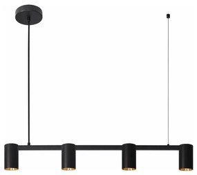 Lampadario a sospensione con filo MARIBEL 4xGU10/10W/230V nero