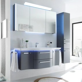 Mobile da bagno sospeso sotto lavabo L 126 x H 48 x P 48 cm bianco, 2 cassetti 2 ante PELIPAL Contea
