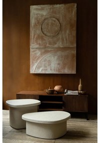 Tavolino da salotto beige con effetto marmo 49x74 cm Veda – Dutchbone