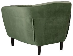 Poltrona in velluto verde Ria - Actona