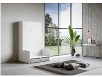 Letto a scomparsa 120 Sof Kentaro verticale a scomparsa Colore: Bianco Frassinato