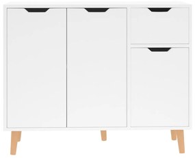 Credenza bianco lucido 90x30x72 cm in truciolato