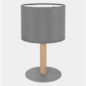 Lampada da tavolo DEVA 1xE27/15W/230V grigio/legno