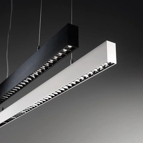 Lampada Lineare Office Alluminio Nero Led 30W 3000K Luce Calda