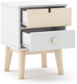 Comodino bianco per bambini Estefania - Marckeric