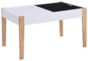 Set sedie e tavolo lavagna per bambini 3 pz nero e bianco