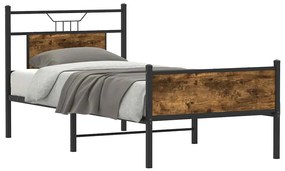 Giroletto Senza Materasso Rovere Fumo 90x200 Cm İn Truciolato /
