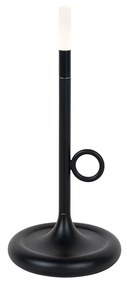 Lampada da tavolo per esterni nera con LED con dimmer tattile ricaricabile - Sjarel