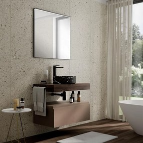 Mobile da bagno sotto lavabo Step beige L 80.3 x H 30 x P 46 cm 1 cassetto, lavabo non incluso