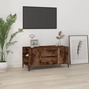Mobile Porta Tv Rovere Fumo 102x44,5x50 Cm İn Legno Multistrato /