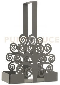 Porta bicchieri albero della vita fango in ferro 8x16x27cmh