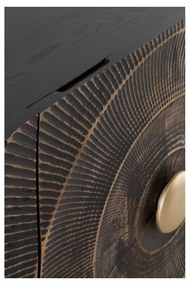 Cassettiera bassa nera in legno di mango 160x75 cm Mango - Geese