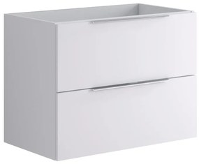 Mobile da bagno sotto lavabo Brera laccato opaco bianco laccato opaco L 79.5 x H 60 x P 45.5 cm 2 cassetti, lavabo non incluso