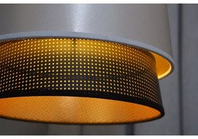 Duolla - Lampadario a sospensione con filo BELL SHINY 1xE27/15W/230V diametro 25 cm argento/nero