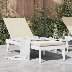 Lettino Con Cuscino Bianco 186x60x29 Cm İn Pp /