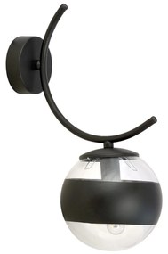 Applique Moderna Coeo Acciaio Nero 1 Luce E14 Ip20