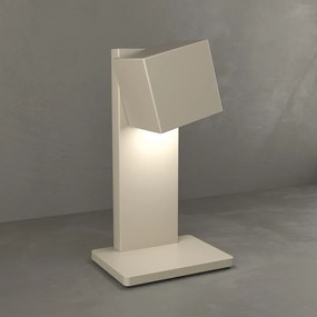 Lampada Scrivania-Ufficio Moderna Plate Metallo Sabbia 1 Luce Gx53