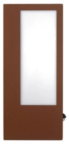 Applique Flute con Sensore Movimento E27 Mattone (Ruggine - Corten)