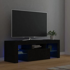 Mobile porta tv con luci led nero 120x35x40 cm