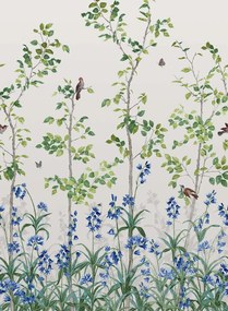 Little Greene Carta da parati Bird and Bluebell - Ceviche