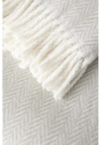 Plaid grigio chiaro con contenuto di cotone , 140 x 180 cm Skyline - Euromant