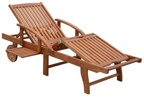 Chaise longue da giardino in legno marrone Beverly Hills - Garden Pleasure