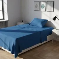 Completo letto 1 piazza e mezza melange blu
