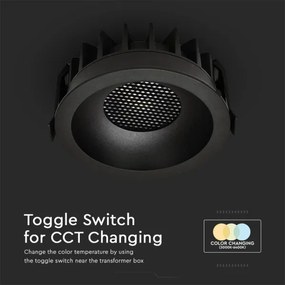 Lampada LED da incasso LED/24W/230V 3000/4000/6400K ø 13,5 cm nero