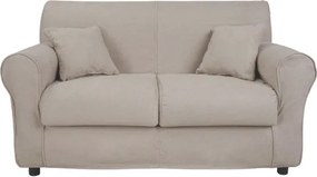 Divano 2 posti in tessuto sfoderabile VERONA 150 cm tinta unita BEIGE