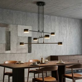 Lampadario a sospensione con filo MODUS 6xGX53/10W/230V nero