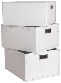 Scatole di cartone bianche in set da 3 Ture - Bigso Box of Sweden