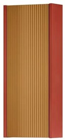 Pensile bagno Niwa laccato opaco paprika con vetro senape, 1 anta apertura da sinistra P 17 x L 30 x H 78.5 cm